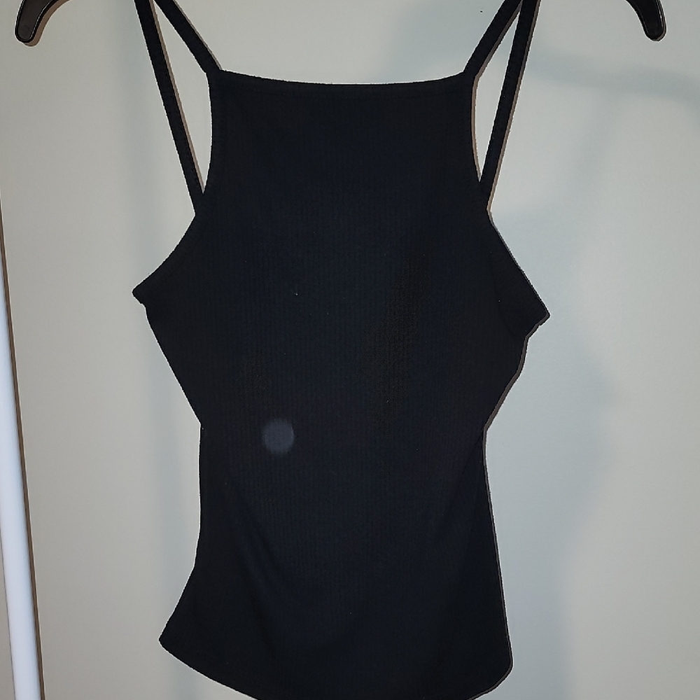 Urban Heritage Black Ribbed Tank Top